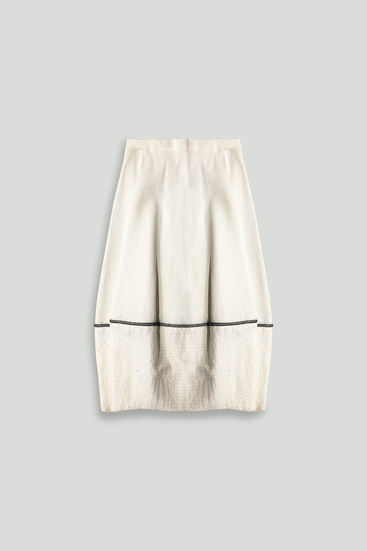 Cream Wide Wale Cotton Catenary Skirt