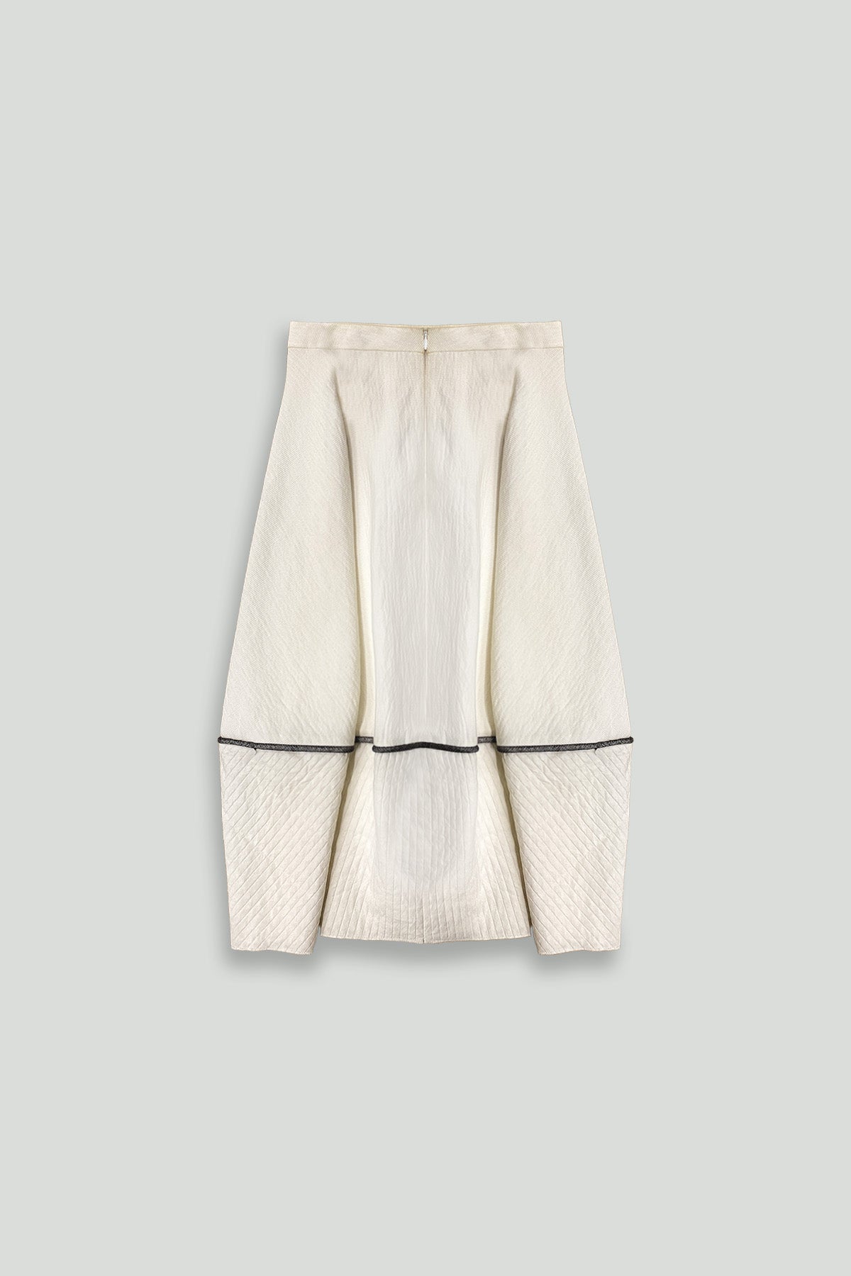 Cream Wide Wale Cotton Catenary Skirt