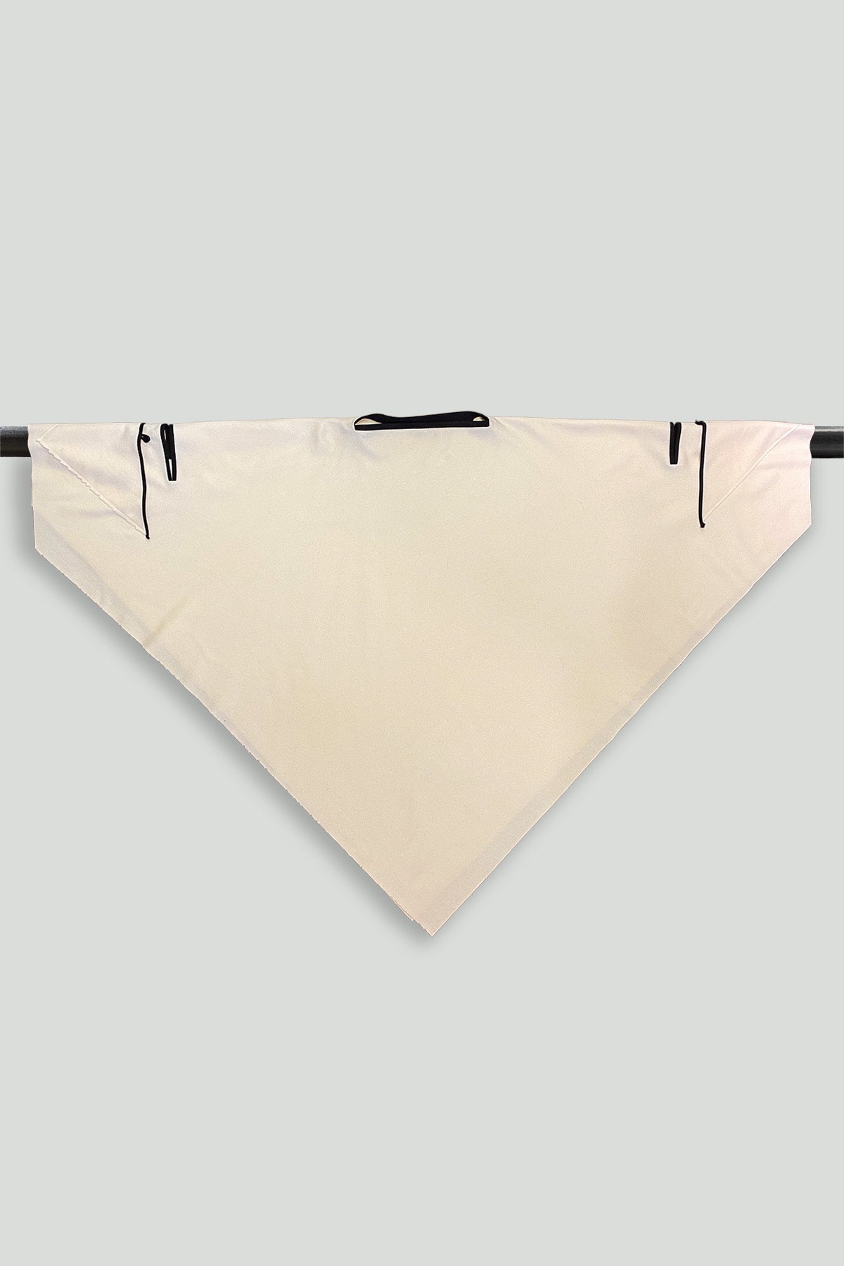 Cream Wool Triangular Pocket Poncho