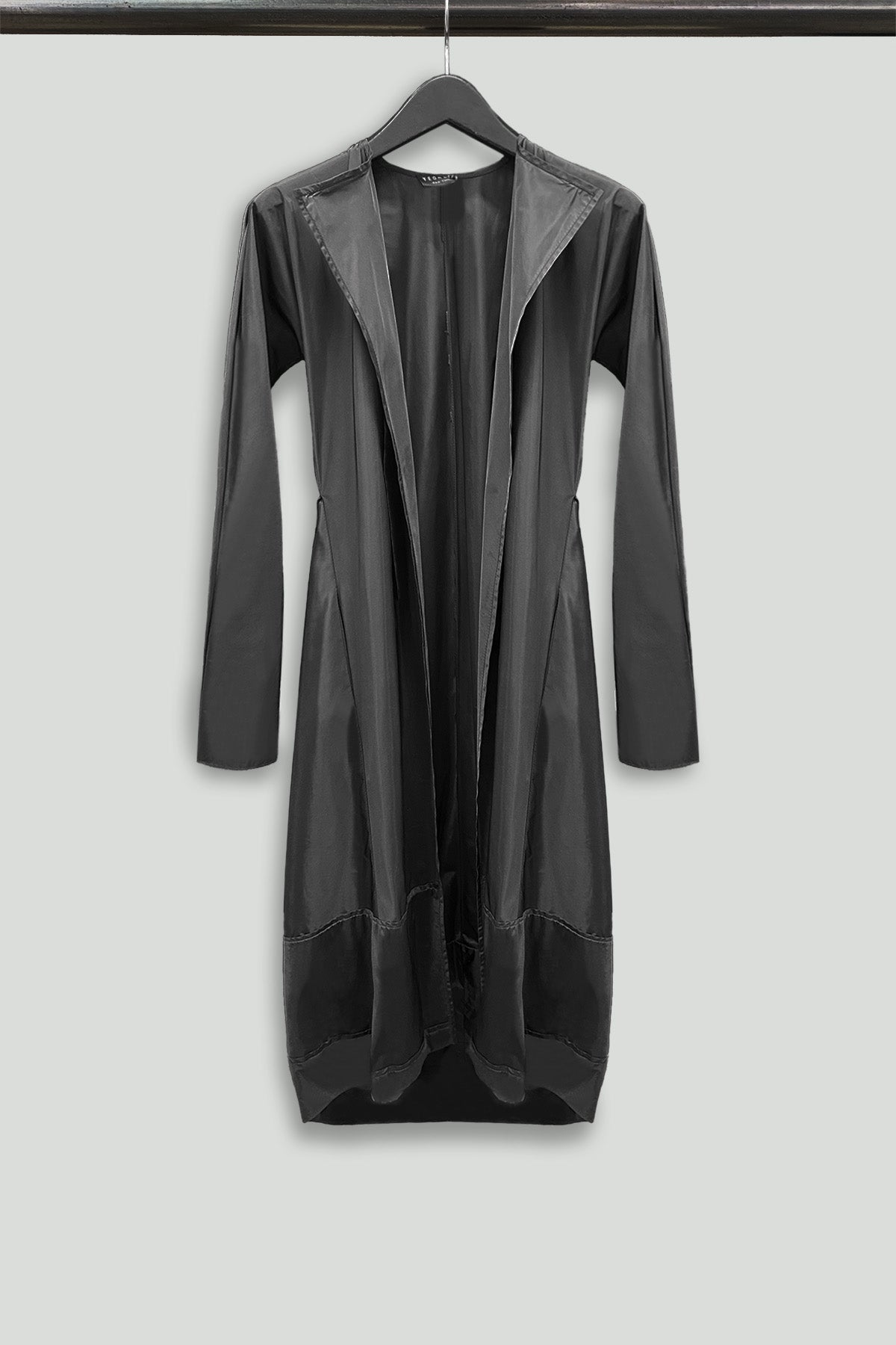 Black Lightweight Rainwear Long Coat