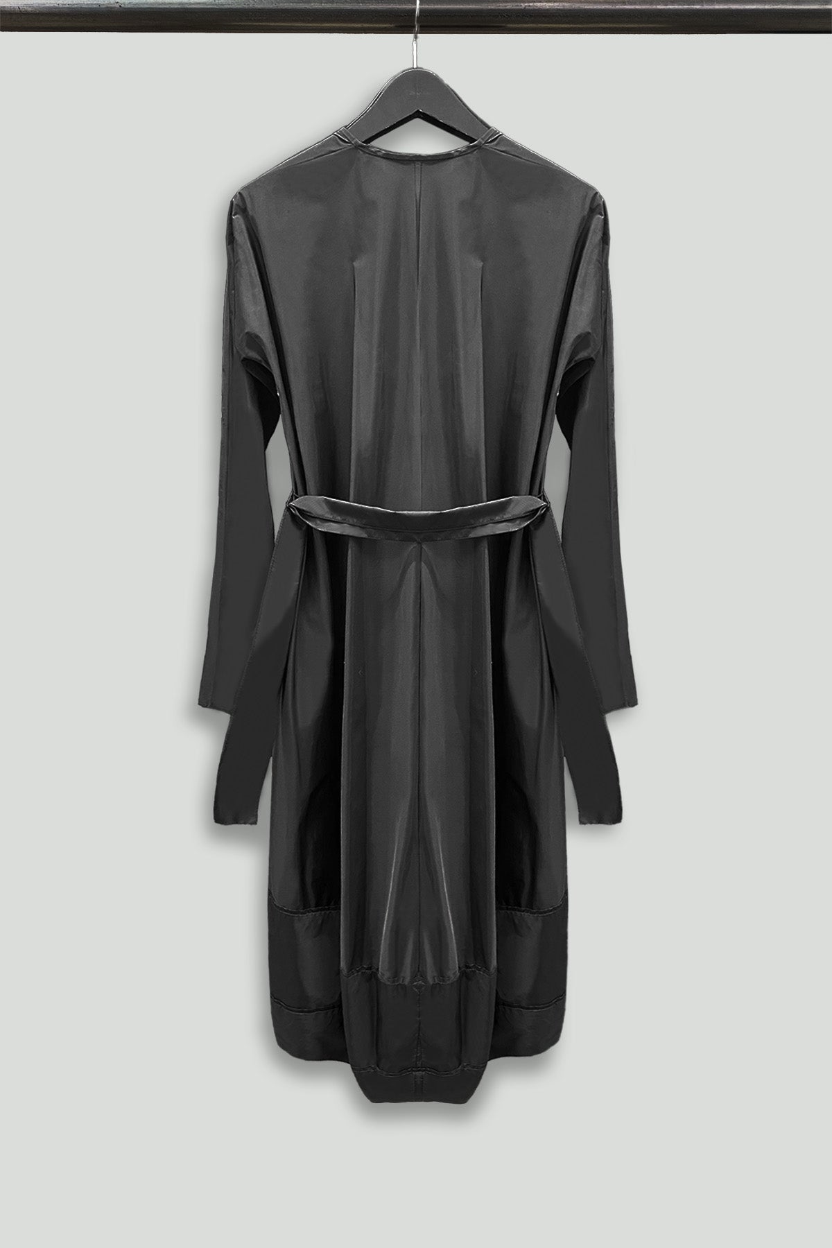 Black Lightweight Rainwear Long Coat
