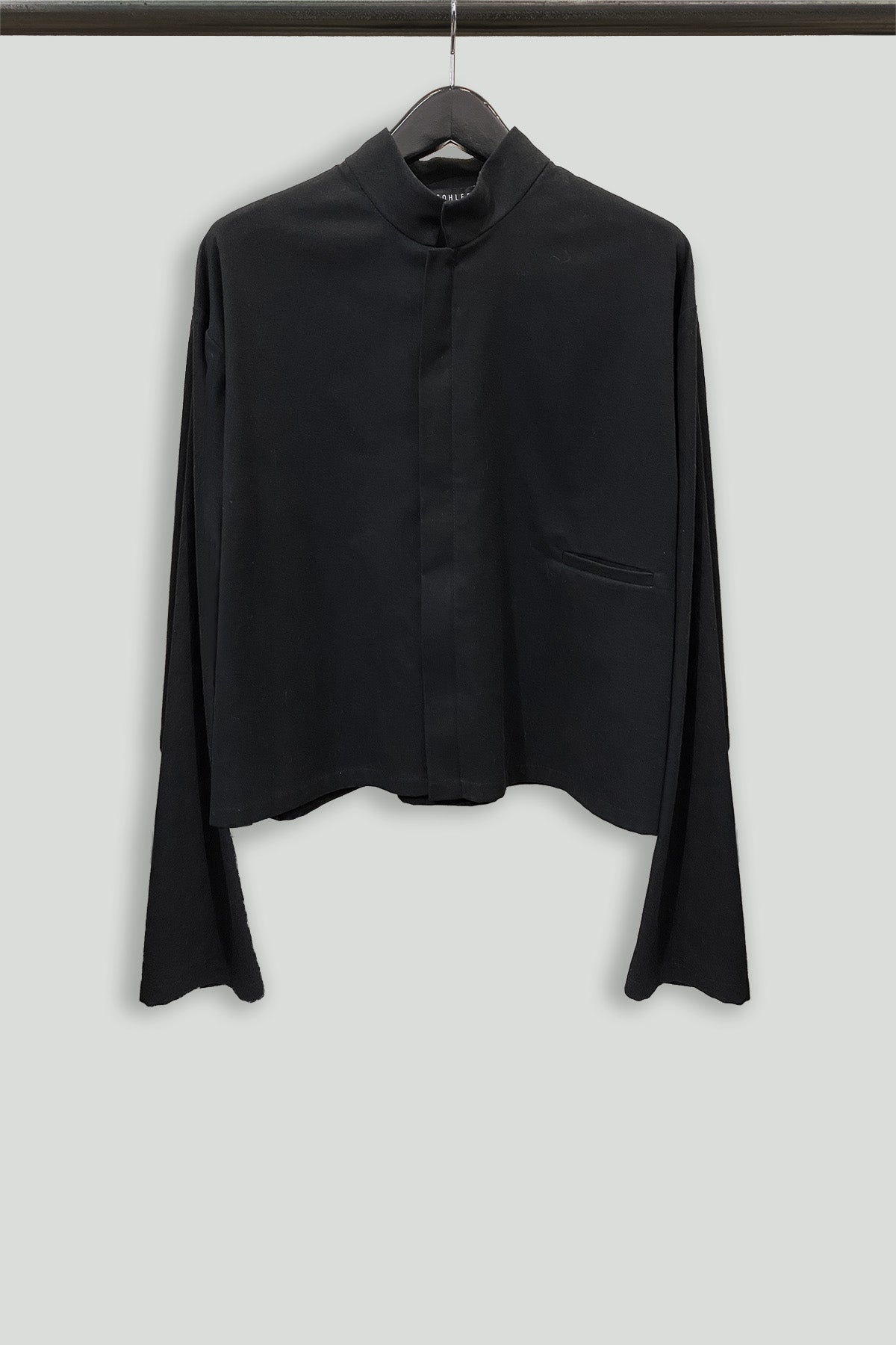 Black Brushed Cotton Short ALI Jacket