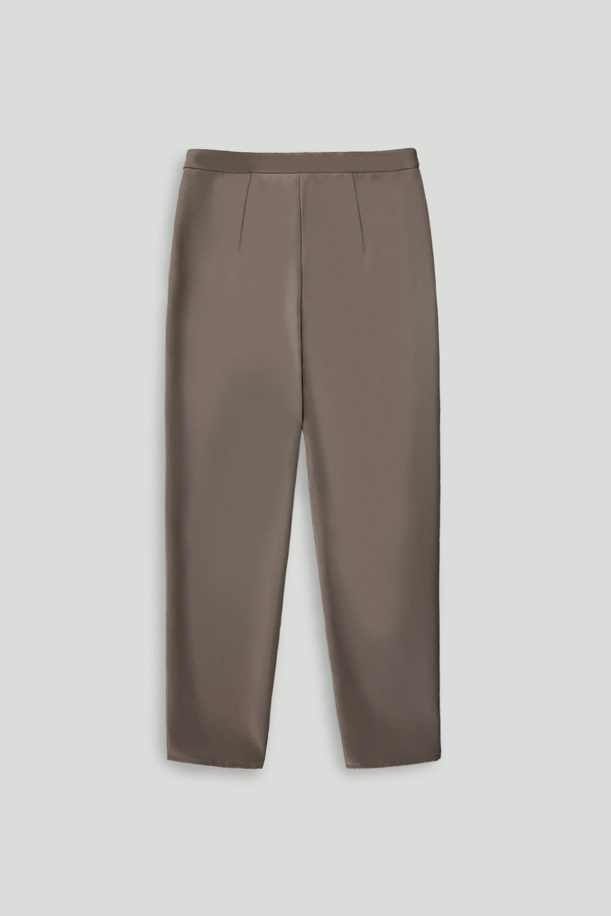 Taupe Microfiber Smart Gabardine Fly-Front Pocket Pant