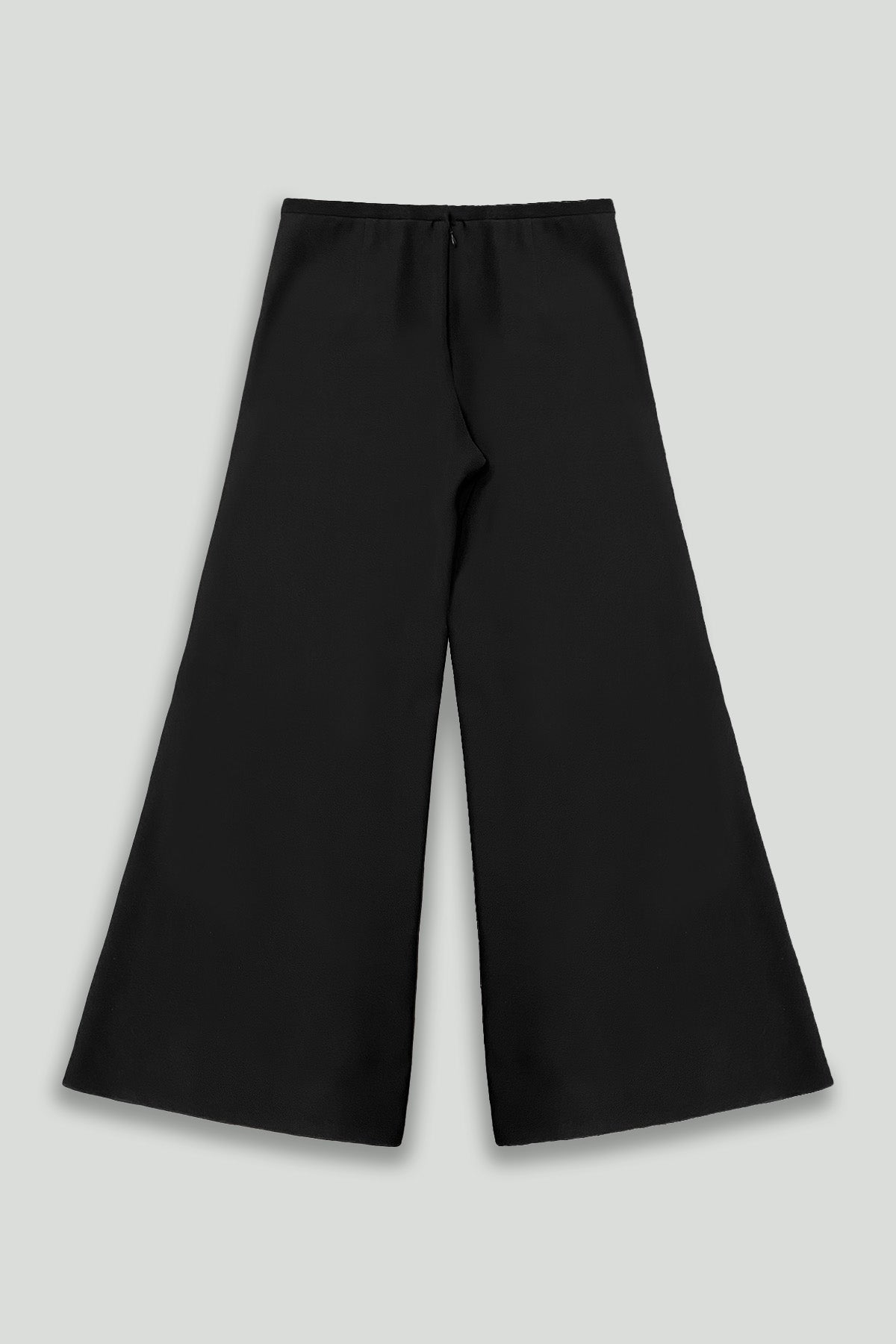 Black Microfiber Smart Gabardine Claude Flared Pant