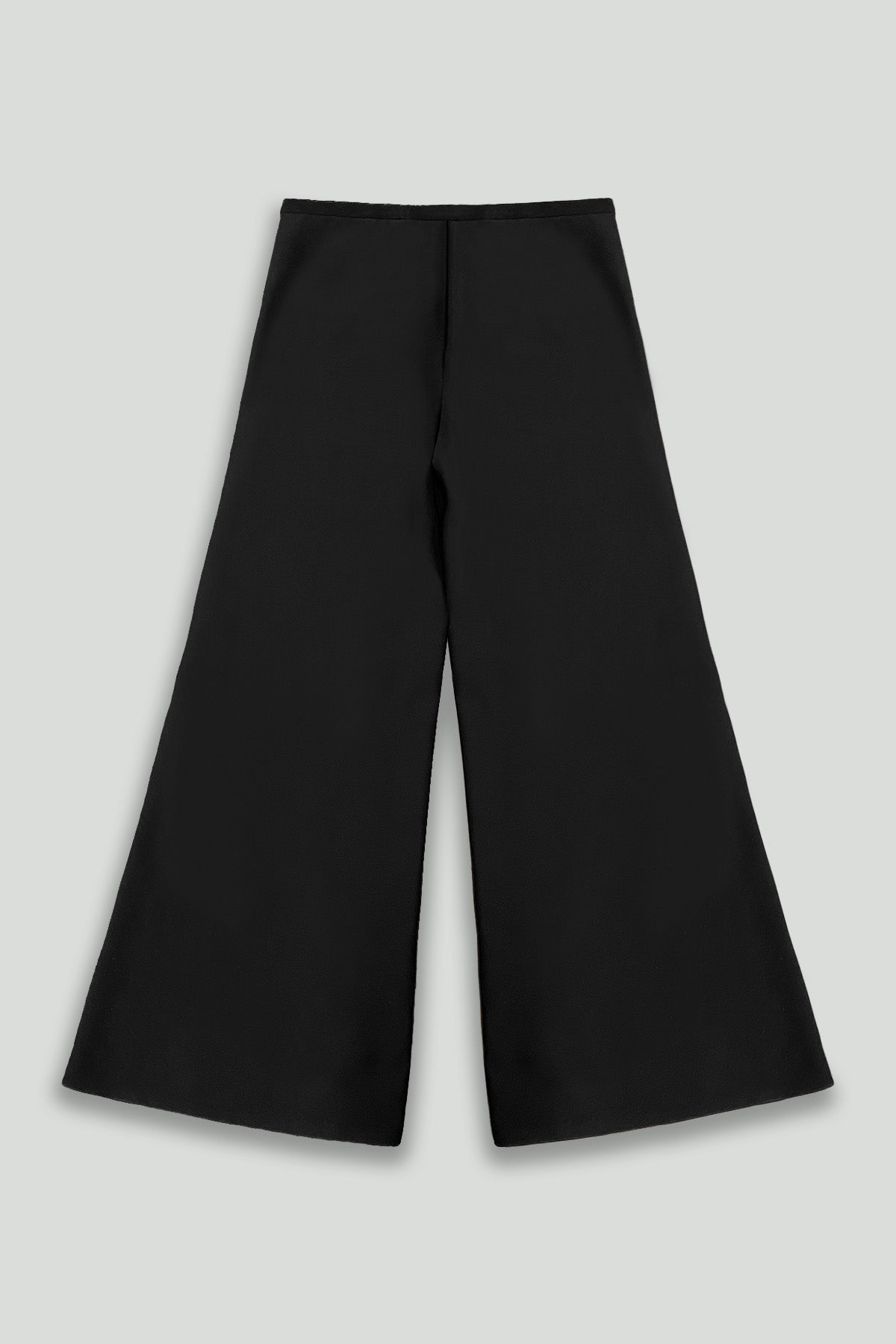 Black Microfiber Smart Gabardine Claude Flared Pant