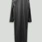Black Matte Rainwear Long Tailored Raincoat