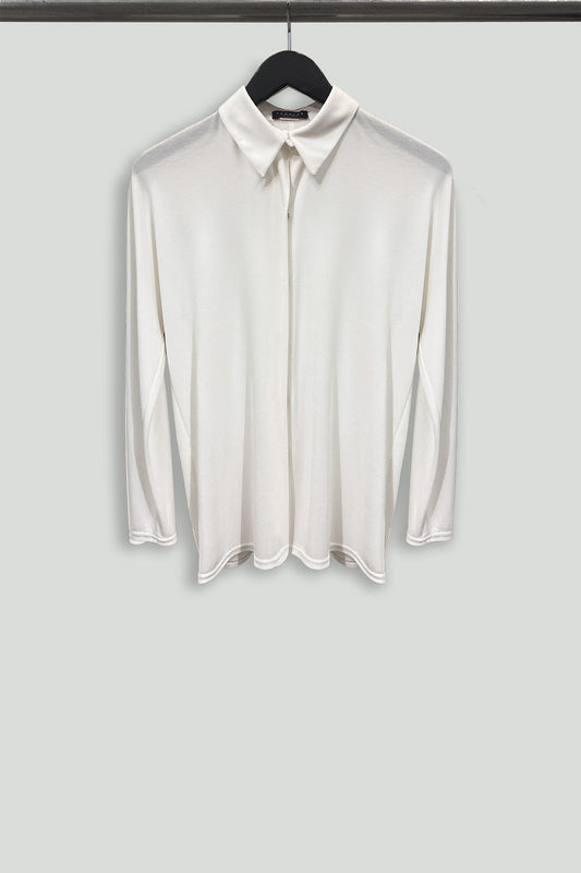White Matte Jersey Boy Shirt