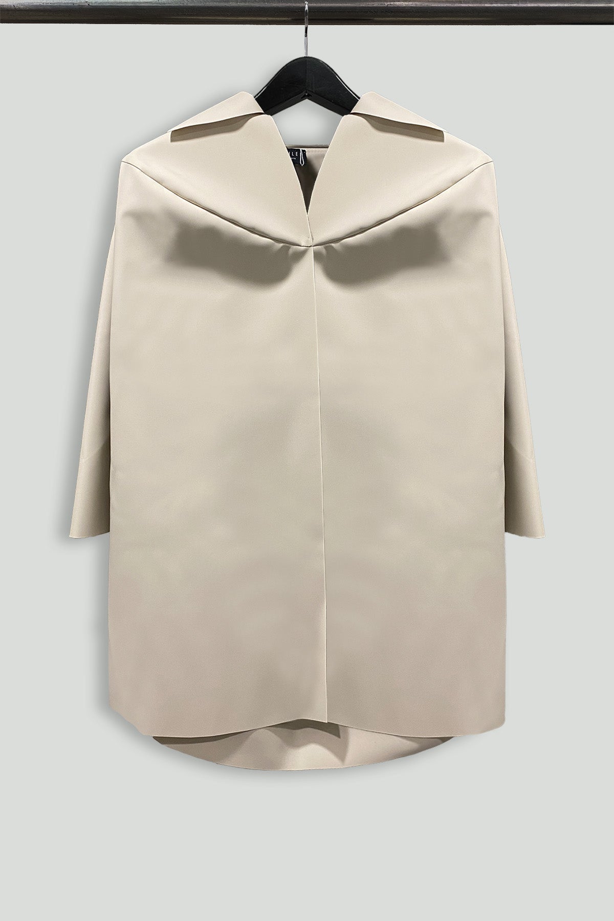 Beige Matte Rainwear Bellows Back Coat