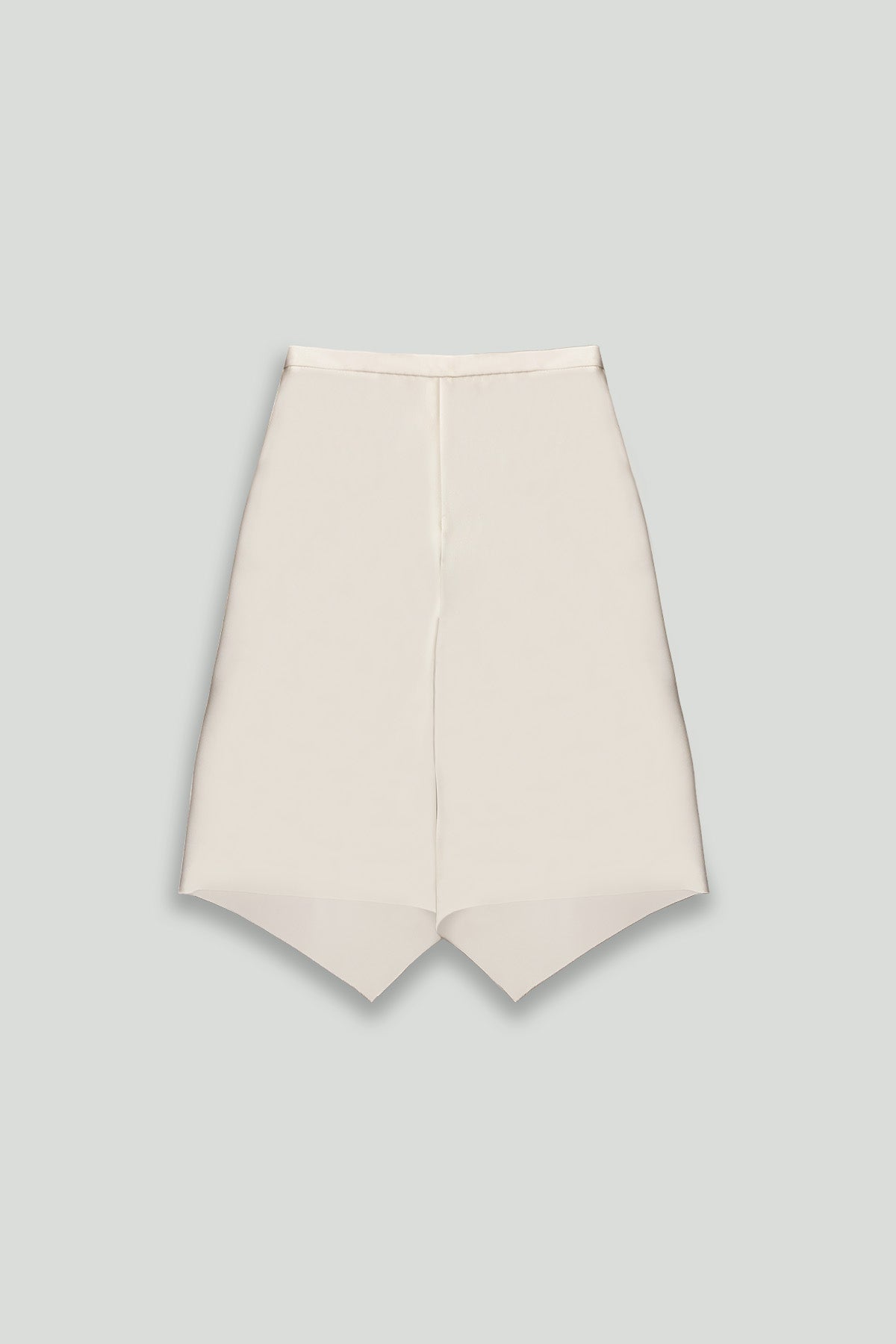 Cream Lightweight Microfiber Smart Gabardine V Culotte Pant