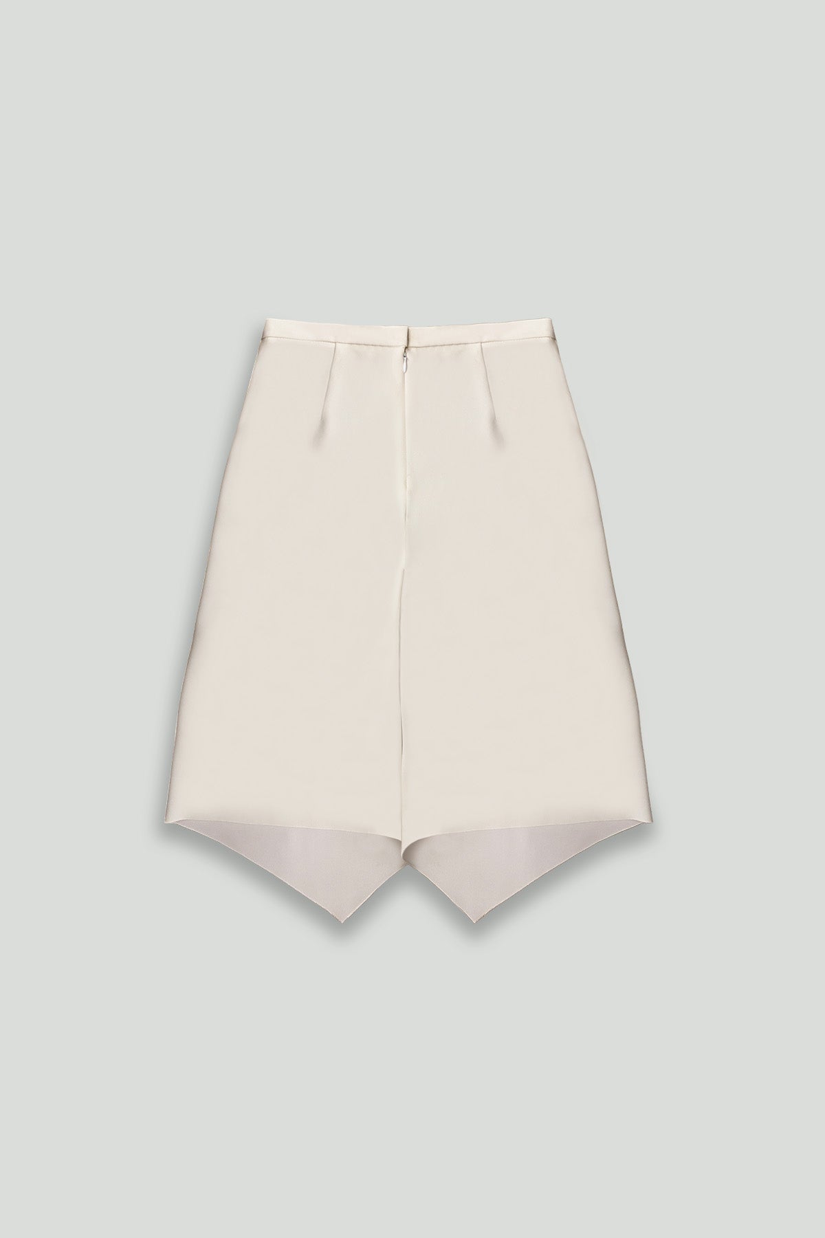 Cream Lightweight Microfiber Smart Gabardine V Culotte Pant