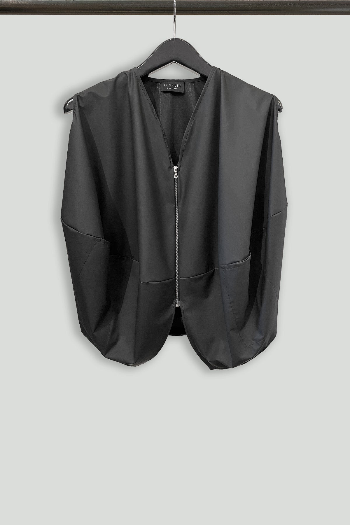 Black Matte Rainwear Bubble Vest