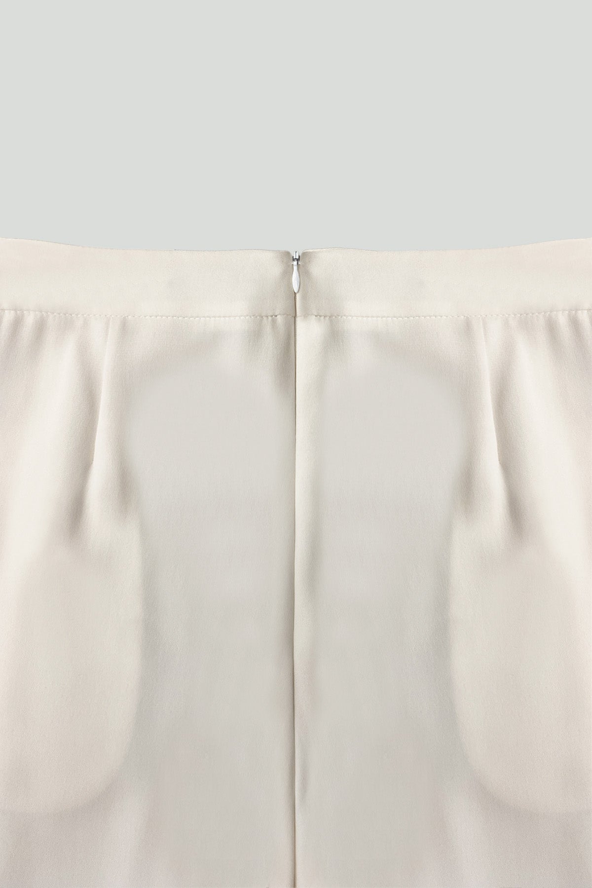 Cream Lightweight Microfiber Smart Gabardine Pant With Circular Points