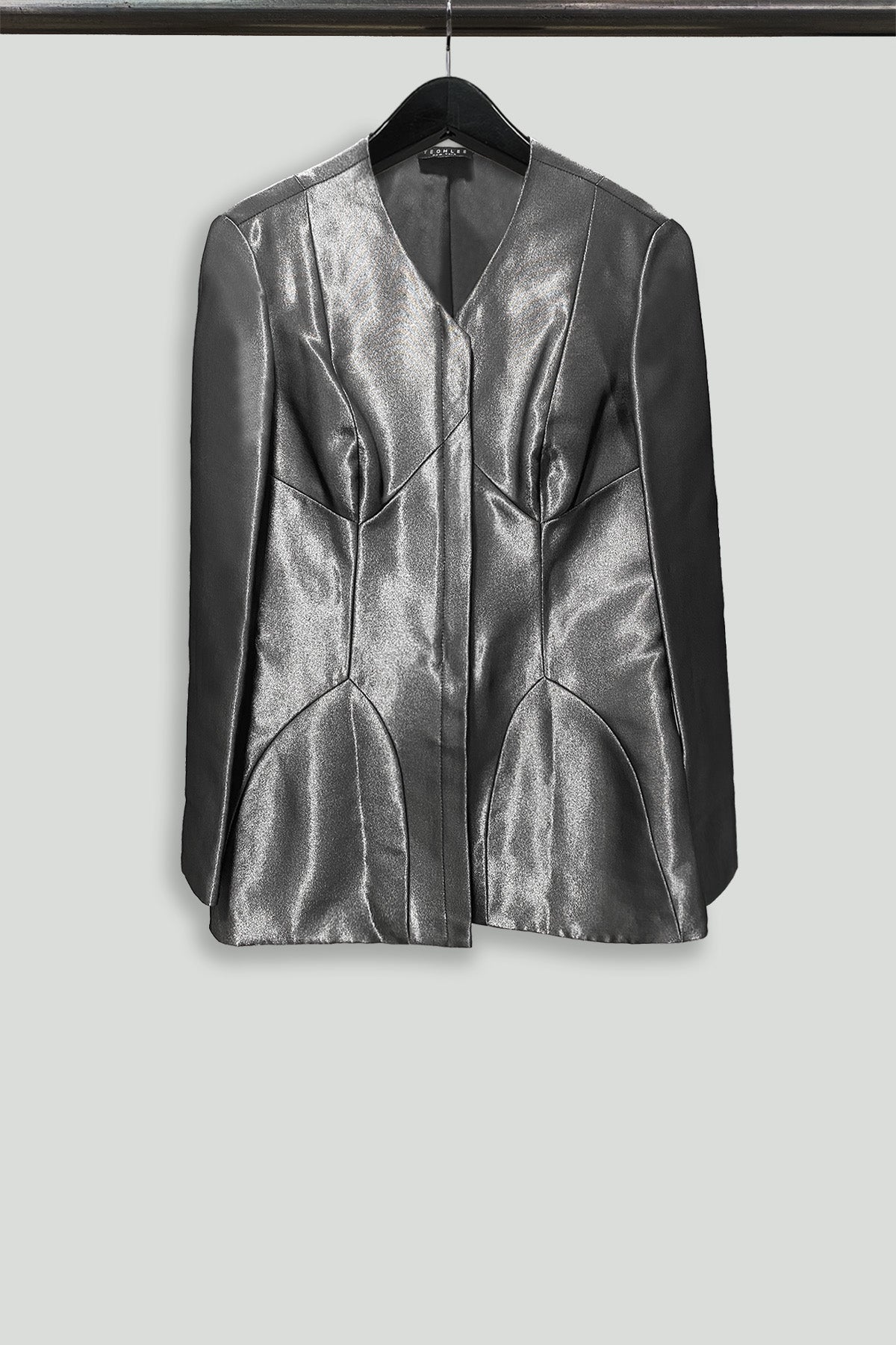 Metallic Lamé Shaped Panels Jacket