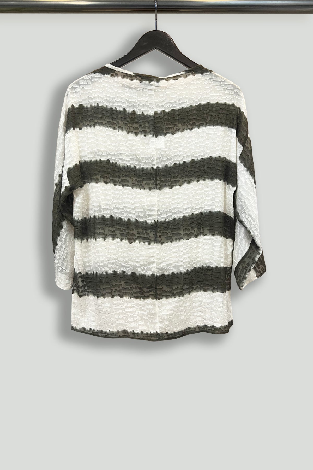 Cotton Shibori Striped Travel Tunic - Hanger Back