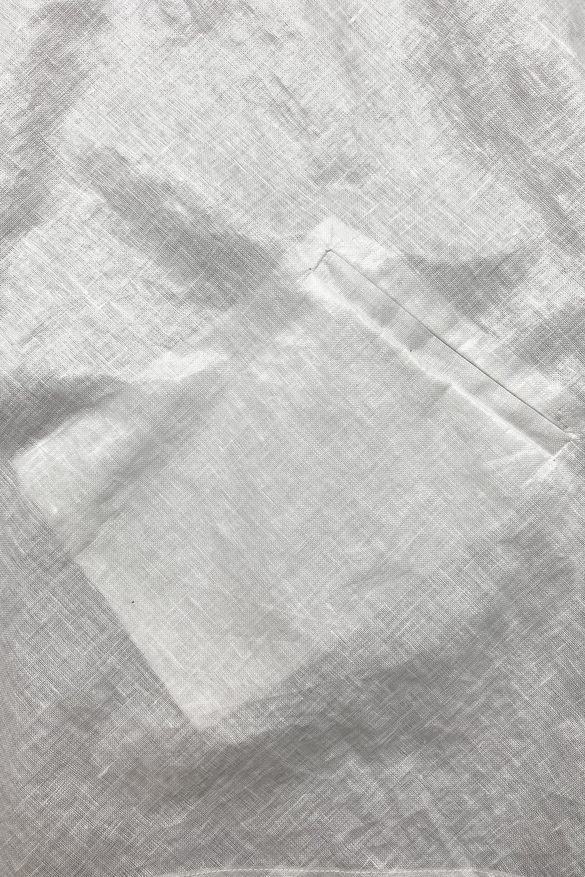 Glossy White Woven Raincoat
