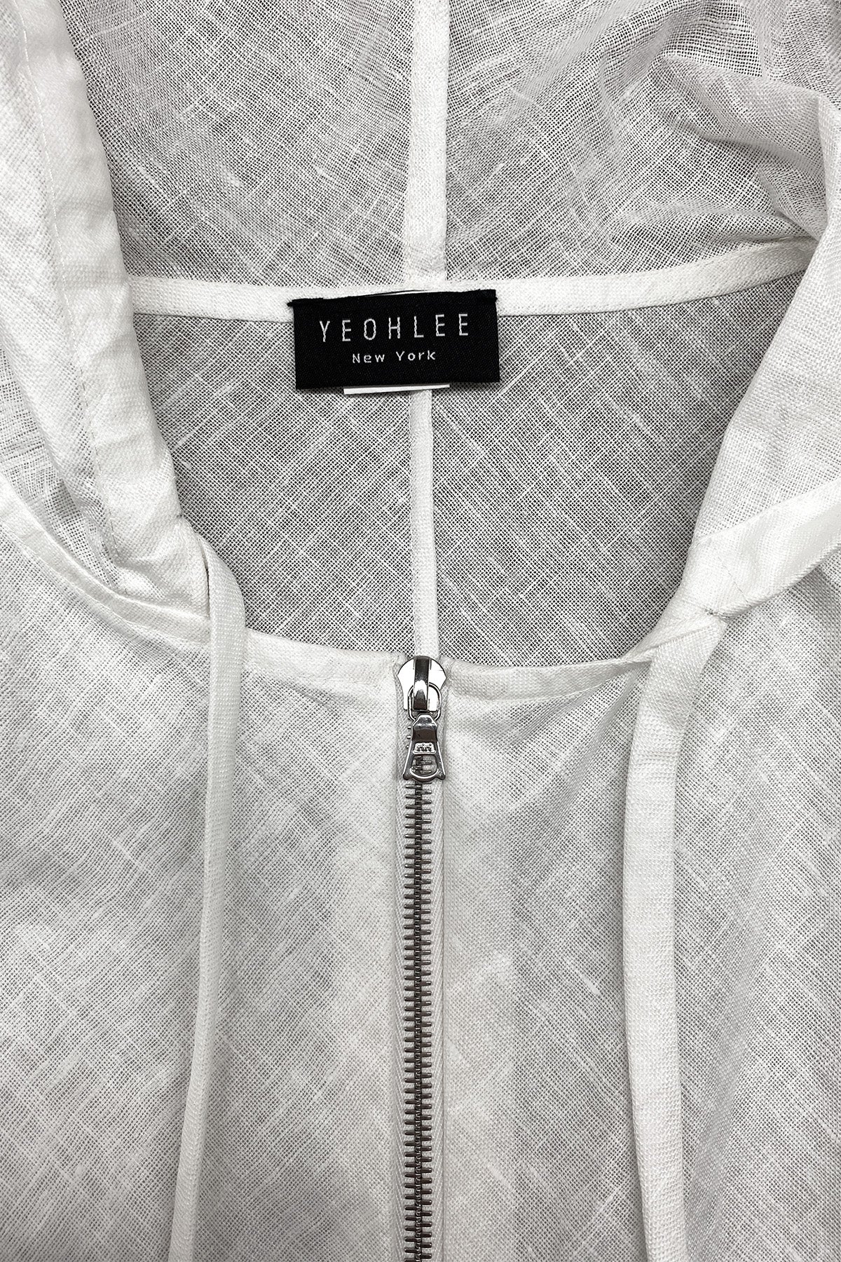 Glossy White Woven Raincoat