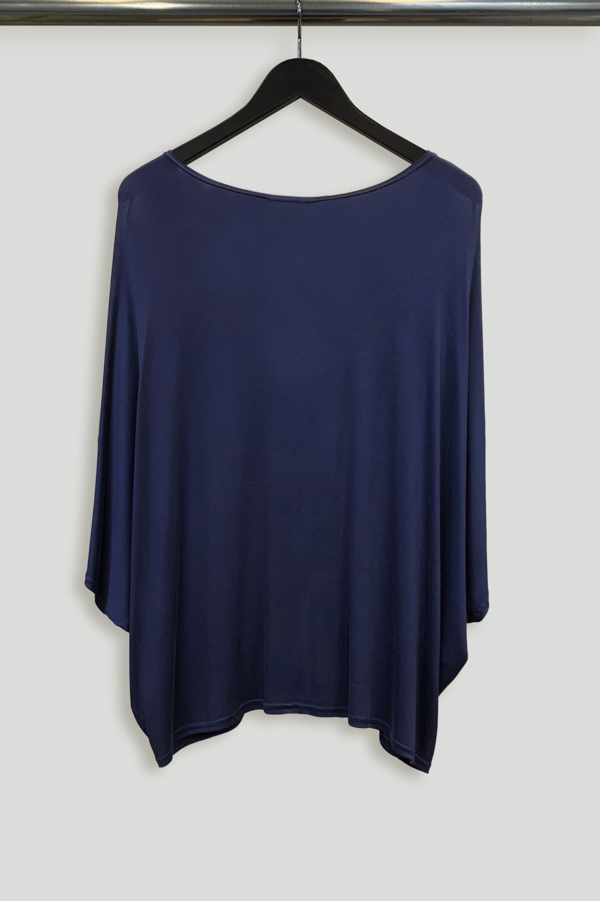 Indigo Cupro Sateen Jersey Crescent Top - 5