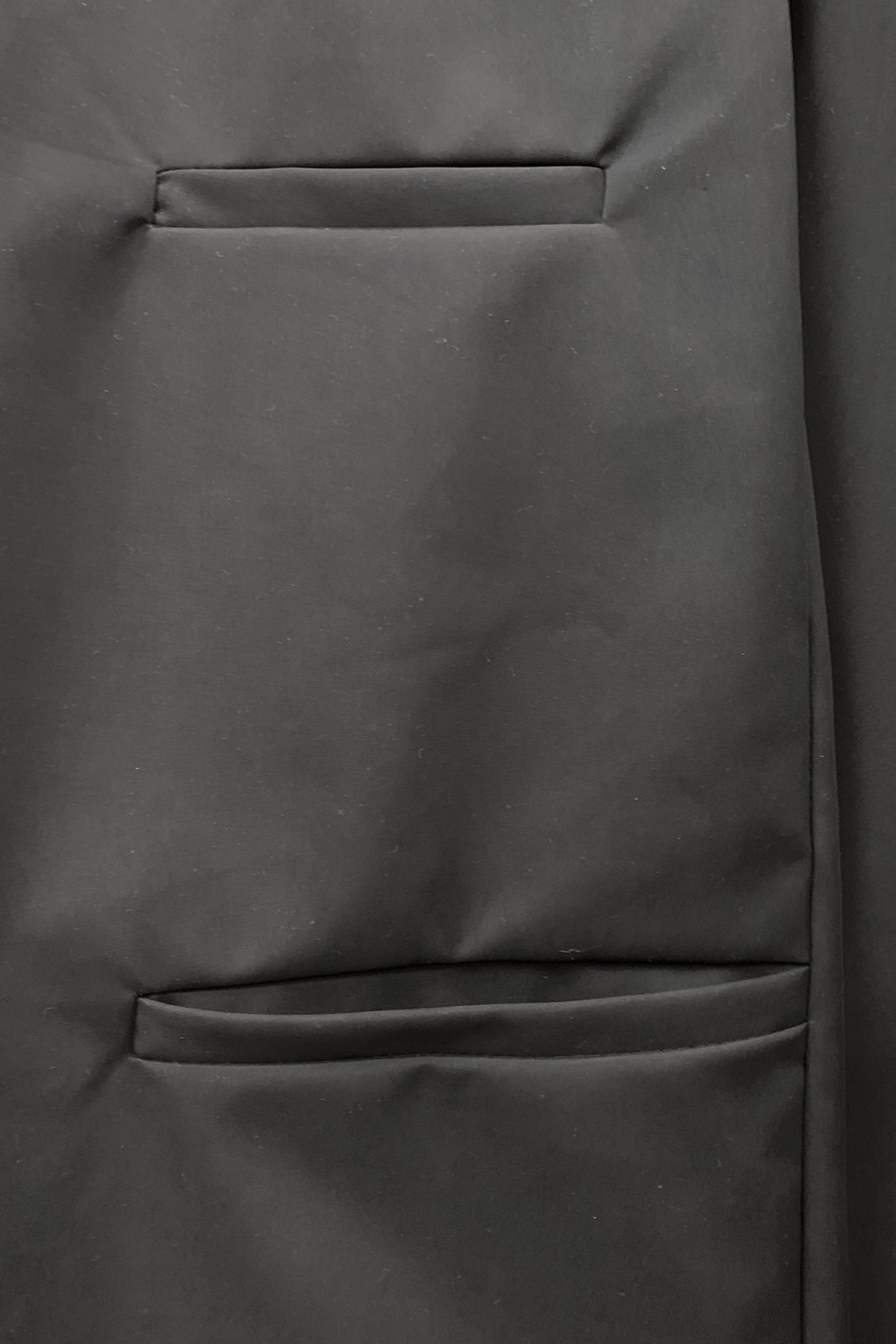 Bonded Nylon Three Pocket Trench Coat-closeup
