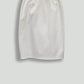 White Slim Skirt with Overlapping Front and Side Pockets