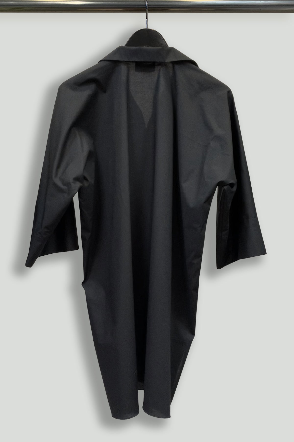 Paper Cotton One-Size-Fits-All Zerowaste Longline Henley with Side Pockets - Hanger Back