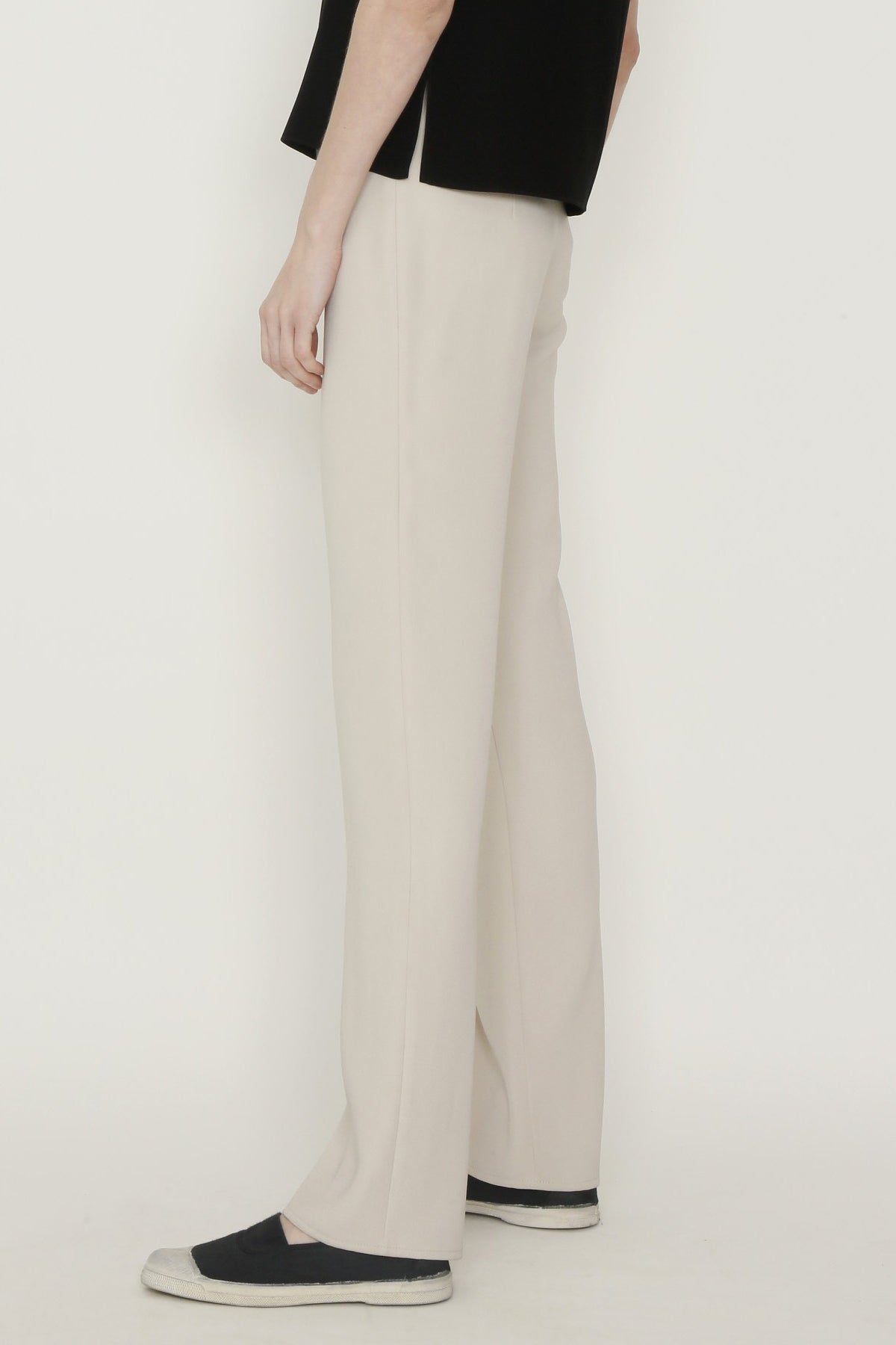Smart Gabardine Fly Front Straight Leg Mod Pant