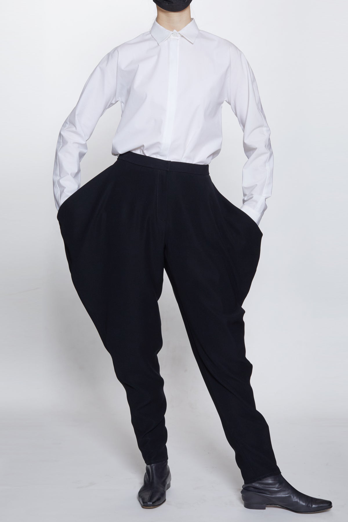 Smart Gabardine Wing Pocket Pant with Back Welt Pockets-2