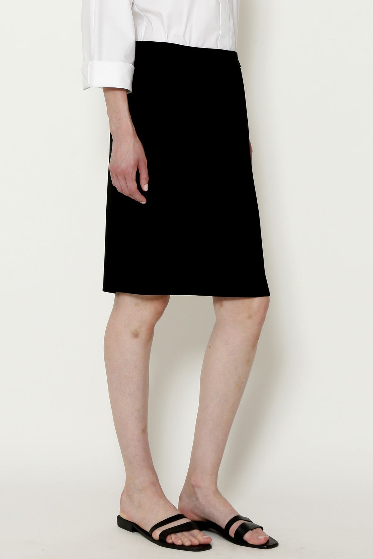 Slim Pencil Skirt in Smart Gab Microfiber