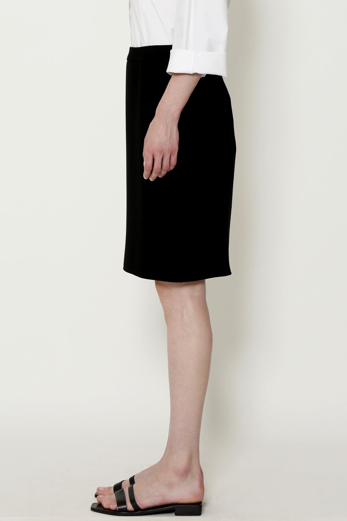 Slim Pencil Skirt in Smart Gab Microfiber