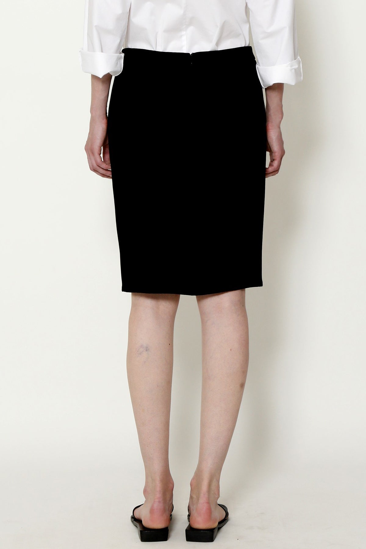 Slim Pencil Skirt in Smart Gab Microfiber