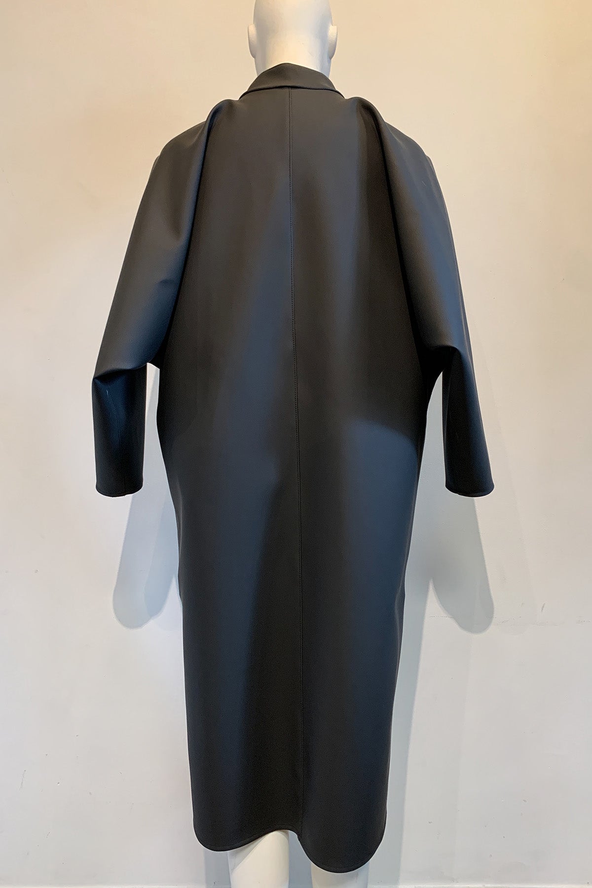 Black PVC Zippered Industry Coat-6