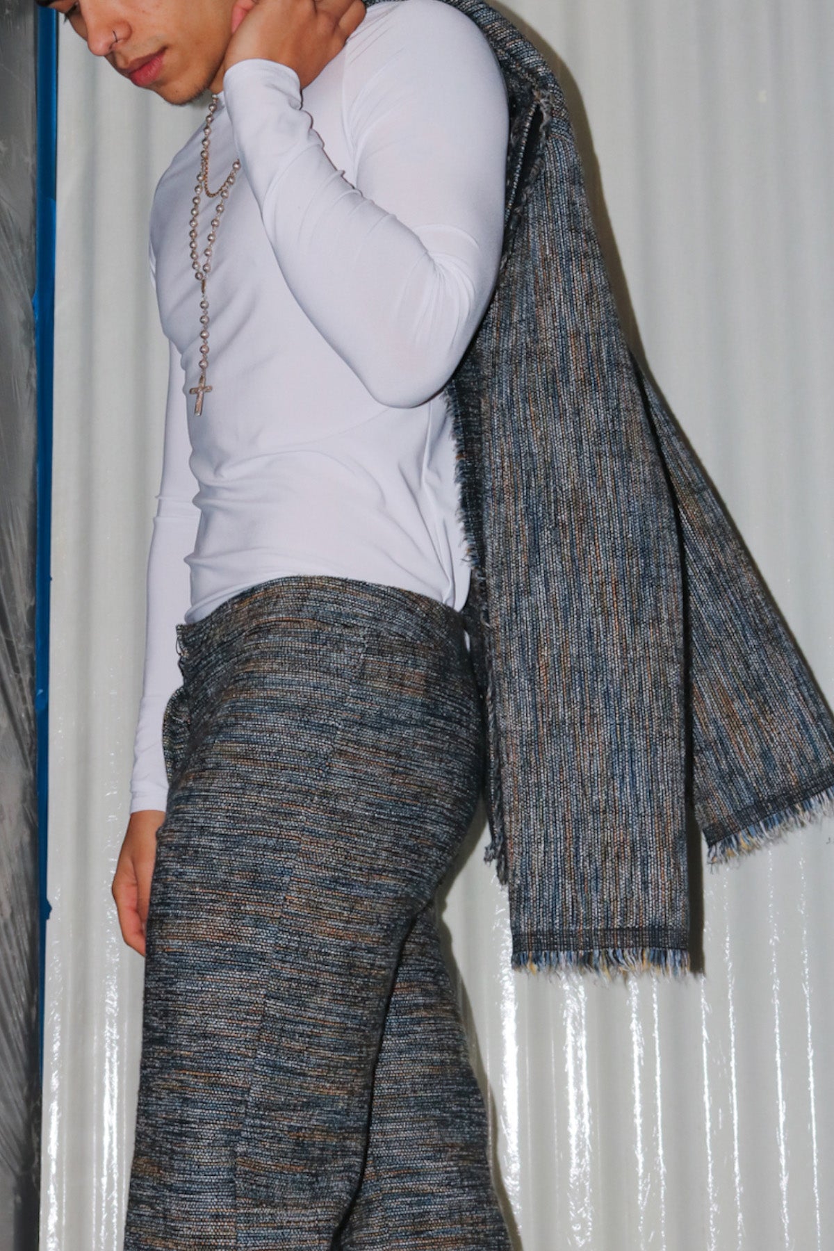 Multicolor Melange Cotton Pilgrim Jacket