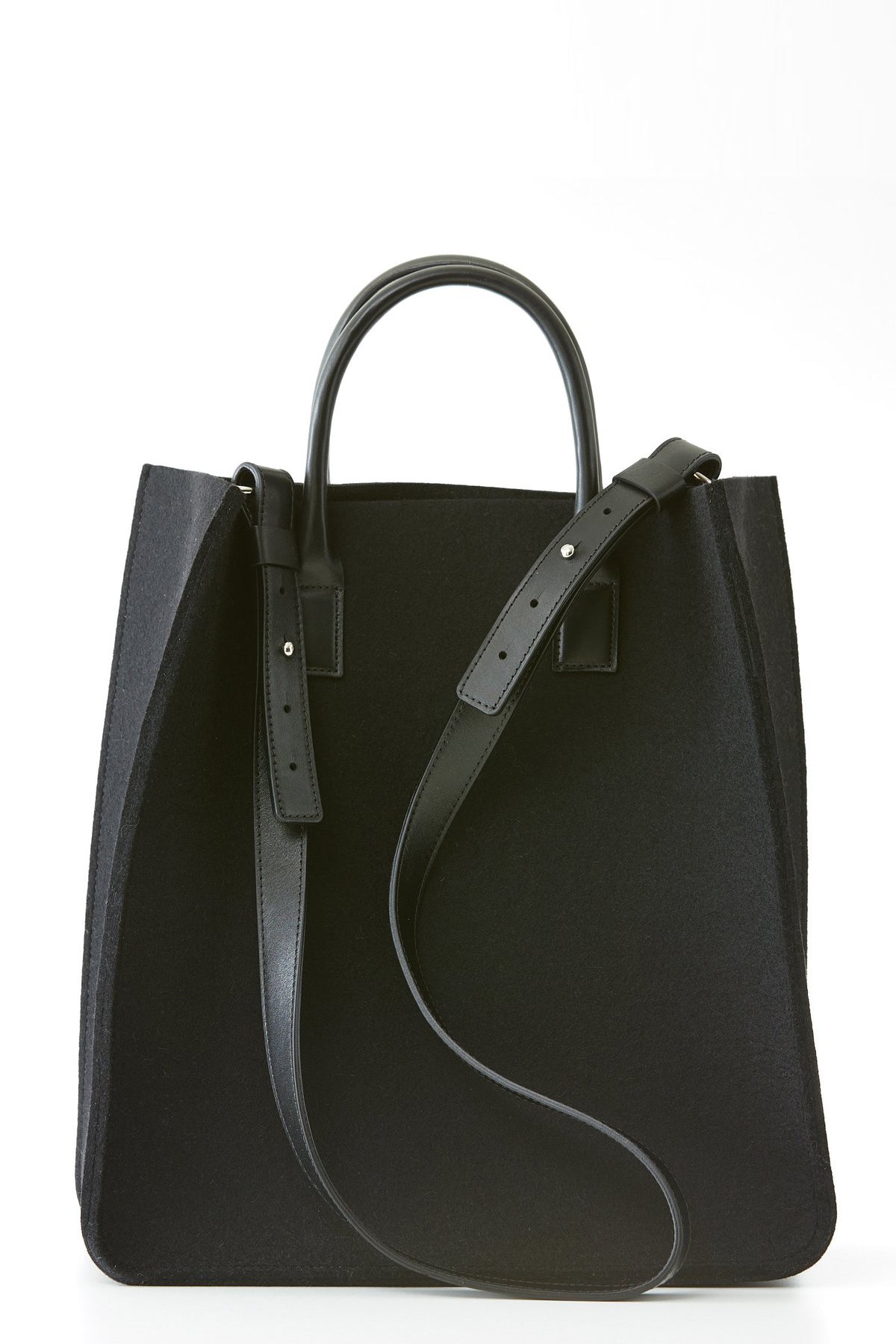 Lambertson Truex Black Felt City Tote