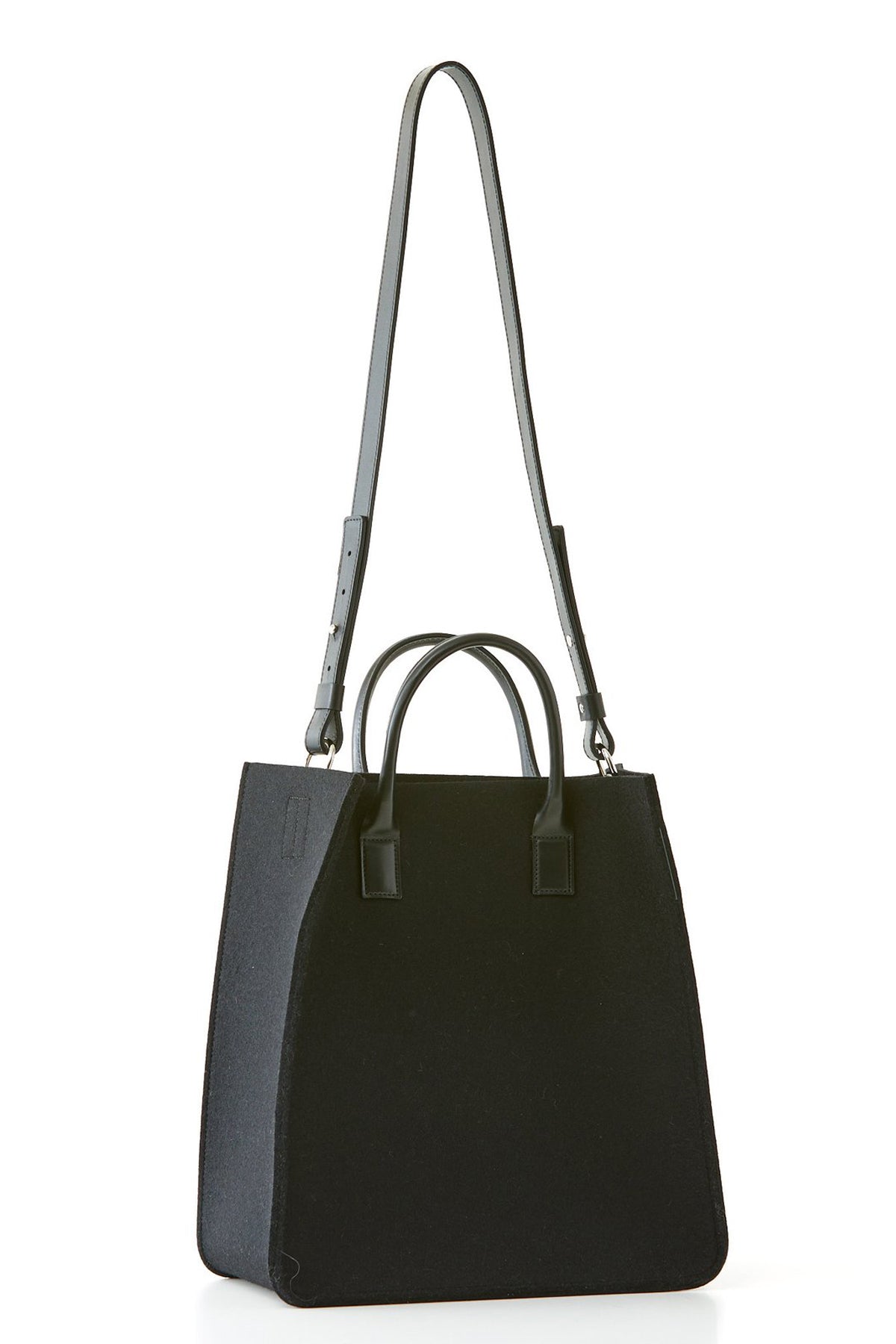 Lambertson Truex Black Felt City Tote