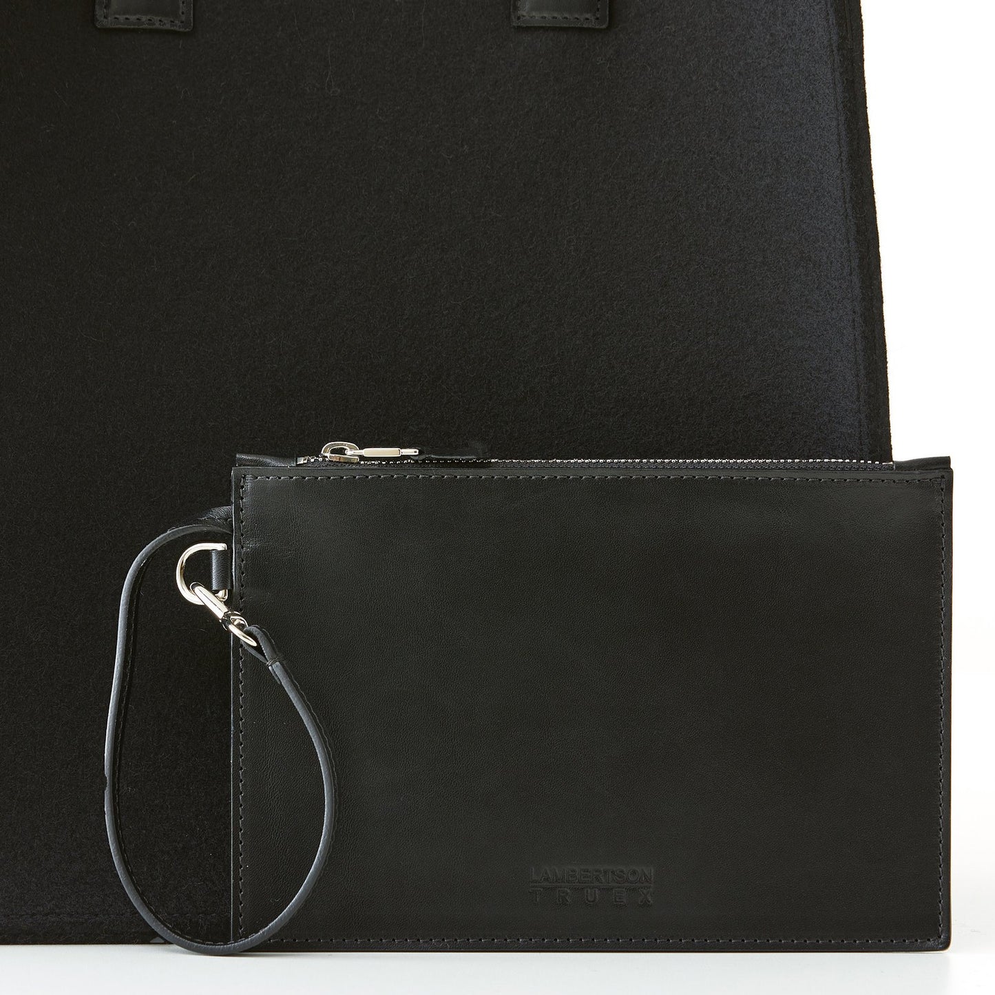 Lambertson Truex Black Felt City Tote