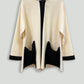 Zip Front Hooded Coat in Cream Wool