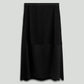 Black Microfiber Segment Skirt