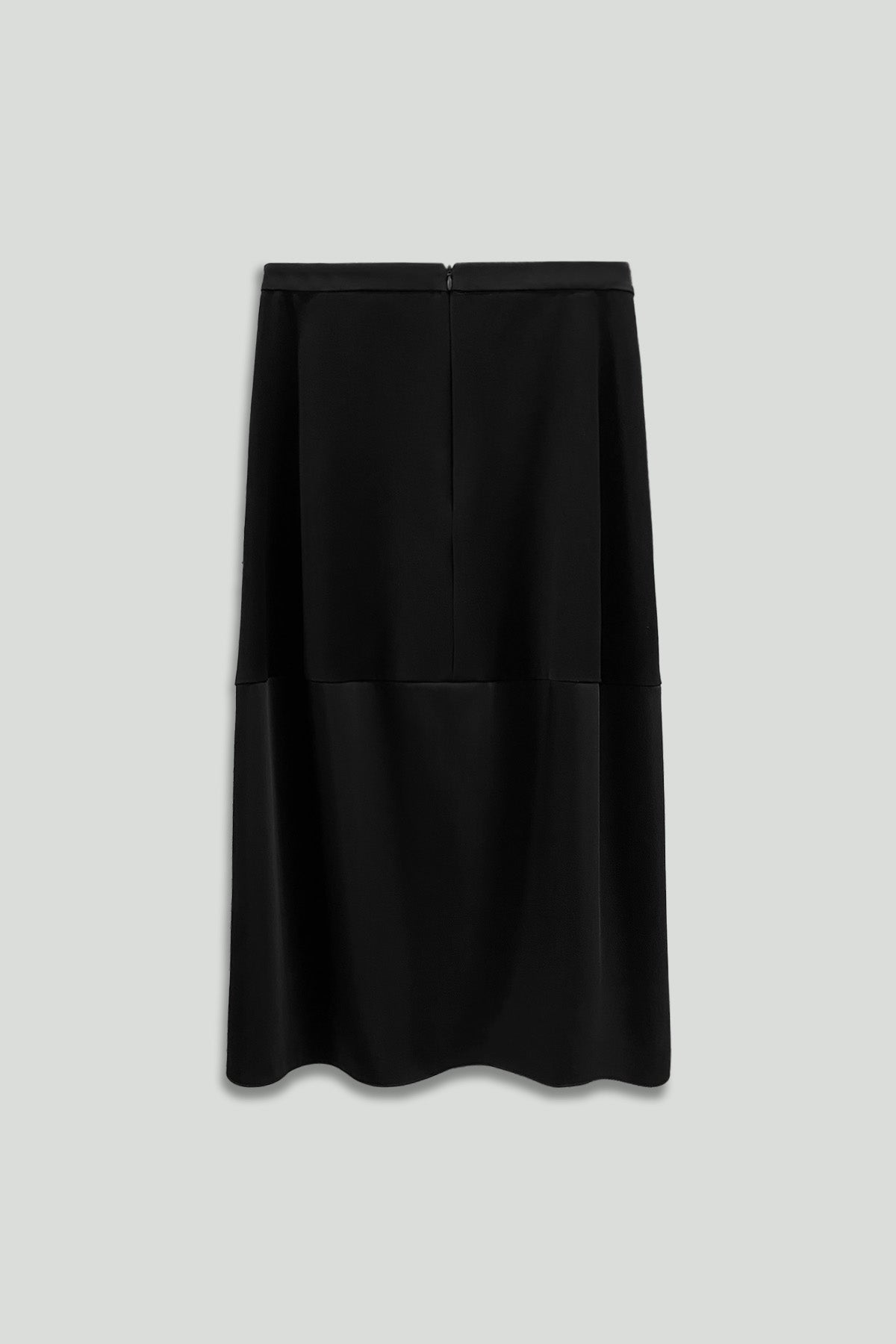 Black Microfiber Segment Skirt