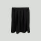 Black Microfiber Box Pleat Back Skirt