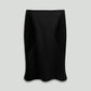 Black Microfiber Biconcave Skirt