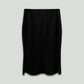 Black Microfiber Biconcave Skirt