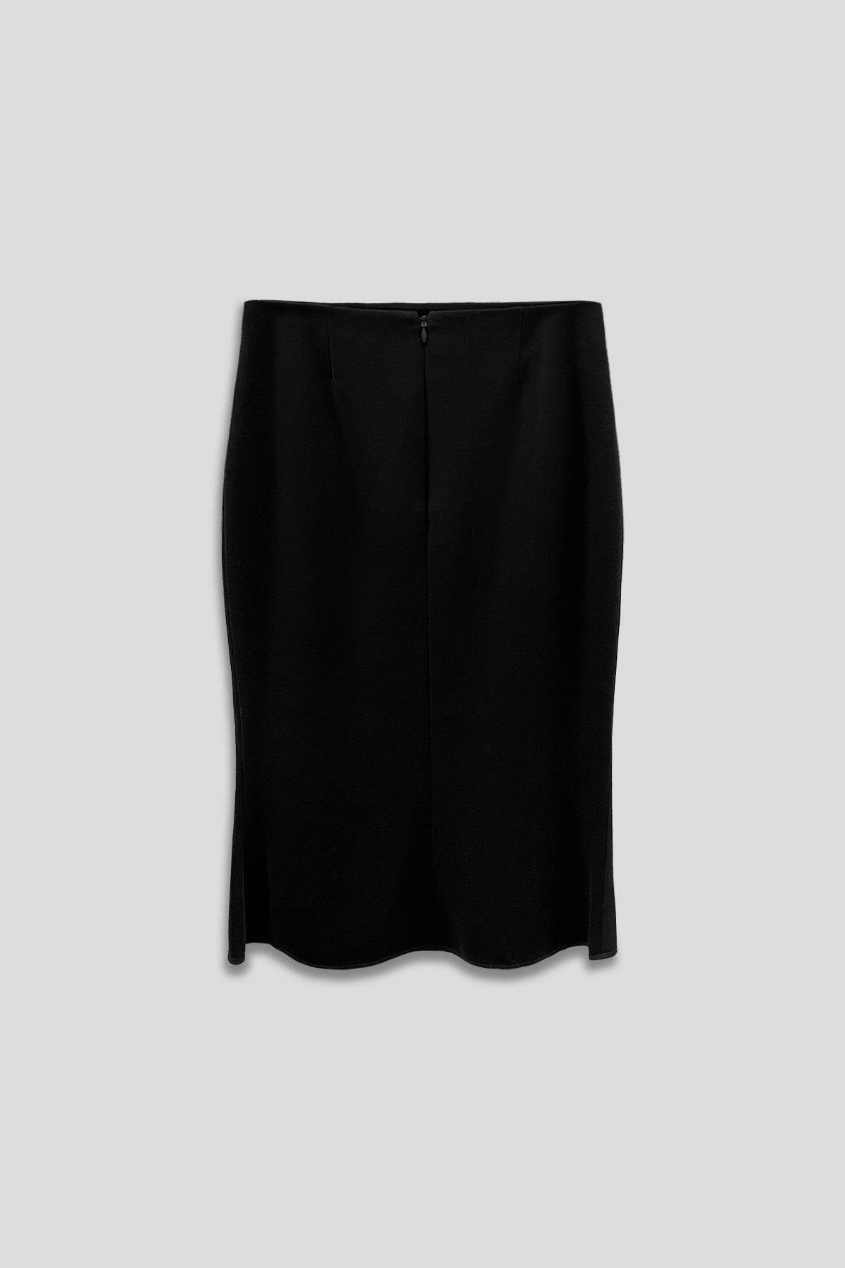 Black Microfiber Biconcave Skirt