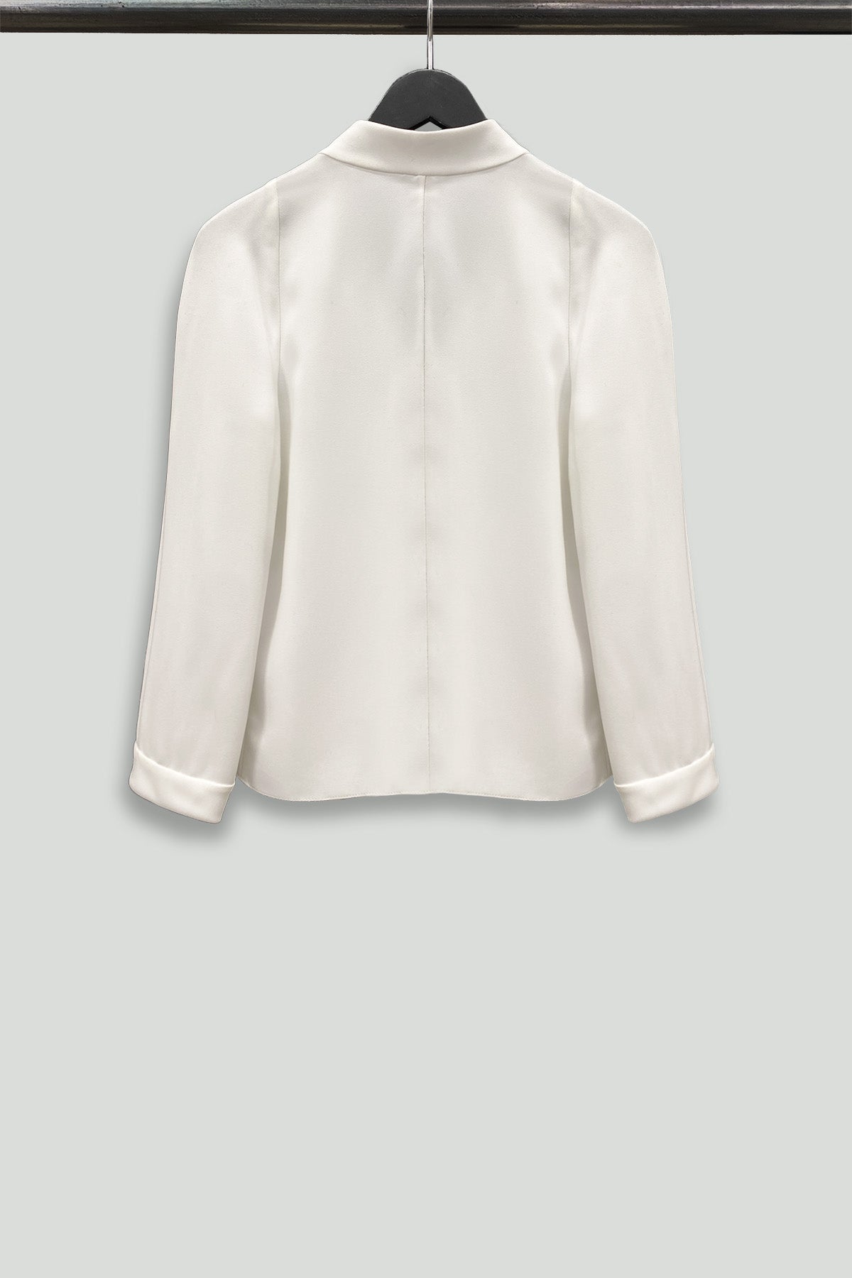White Lightweight Microfiber Smart Gabardine Long Sleeve Shirt