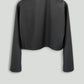 Black Matte Rainwear Crop Pilgrim Jacket