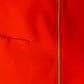 Cadmium Red Zip Front Hooded Rain Jacket in Water-Repellent Fabric