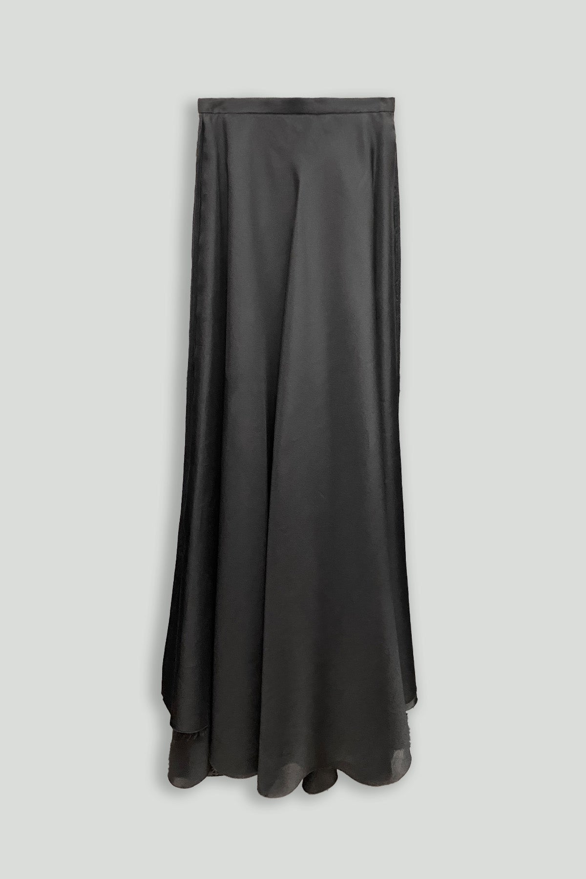 Black Silk Organza Infanta Skirt