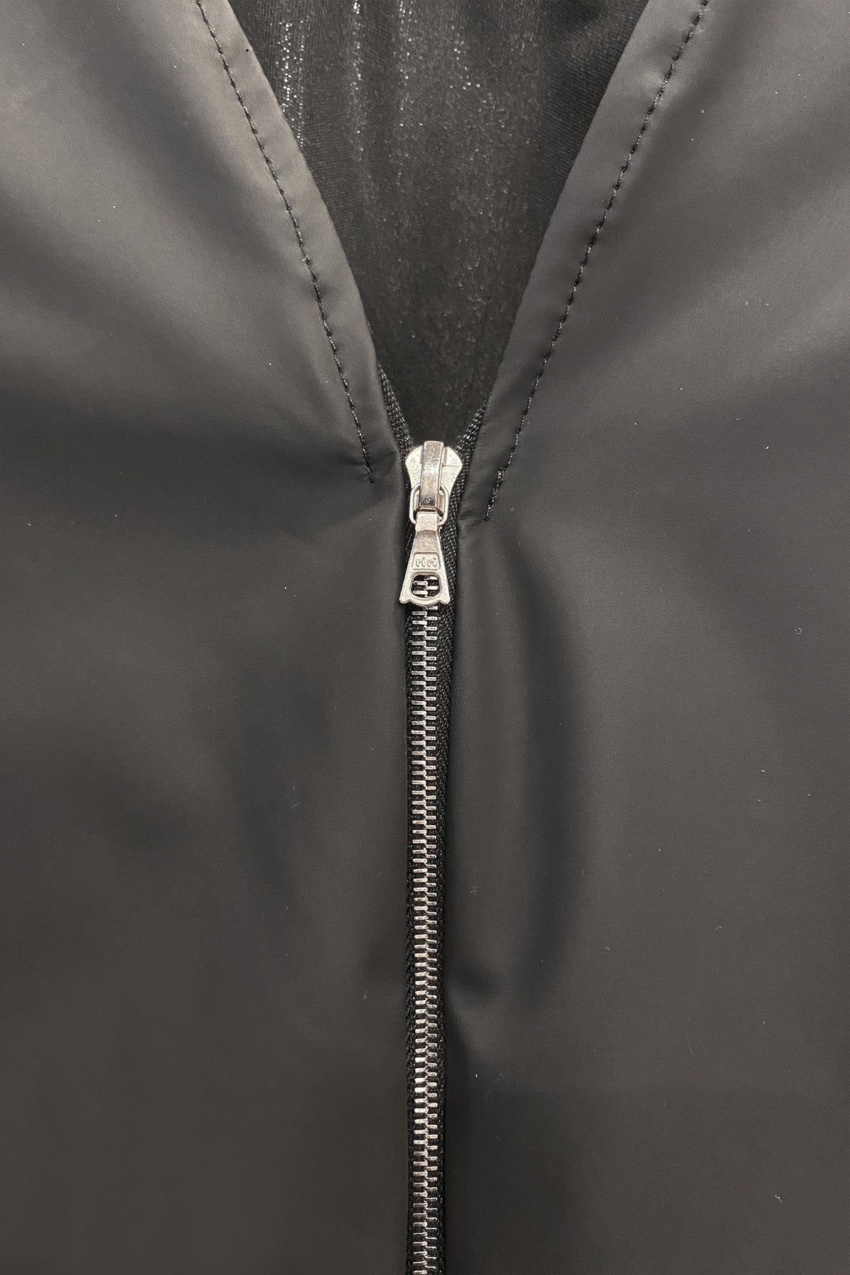 Black Matte Rainwear Bubble Vest