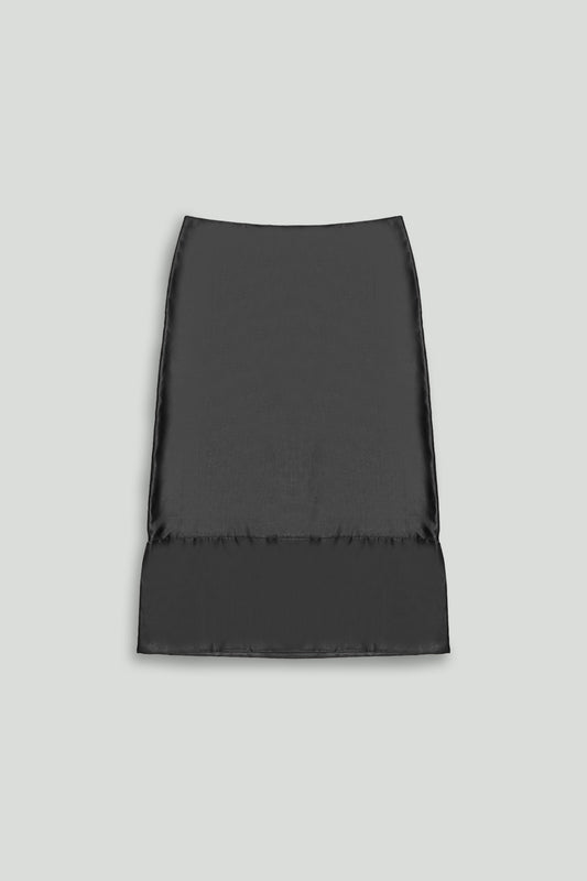 Lightweight Black Leather Skirt