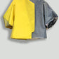 Lightweight Buttercup Yellow and Cotton Silver Flannel Box Sleeve Jacket
