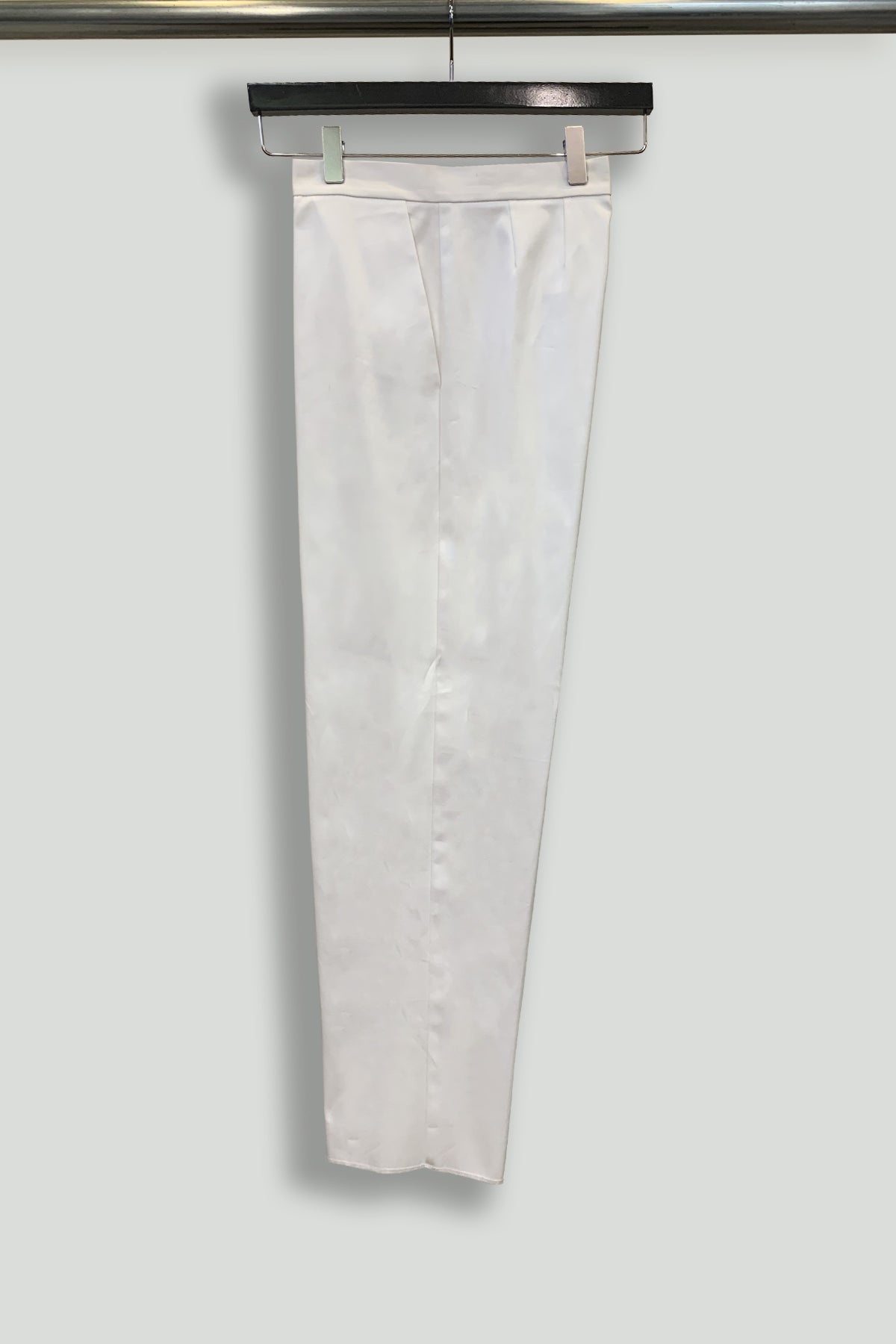 White Cotton Trouser with Side Pockets