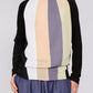 Multicolor Silk and Stretch Jersey Long Sleeve Crescent Crewneck Top - 2